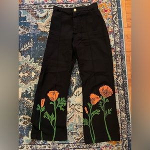 Big Bud Press Western Pants exclusive flower detail